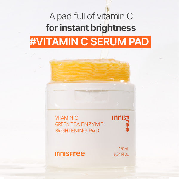 INNISFREE Vitamin C Green Tea Enzyme Brightening Pad (60Pads)