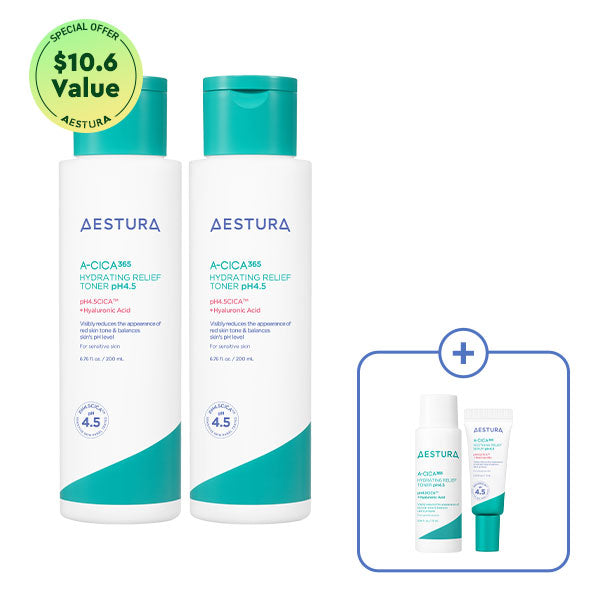 【新商品/ダブル】AESTURA A-CICA365 ハイドレーティング リリーフ トナー pH4.5 200ml *2個