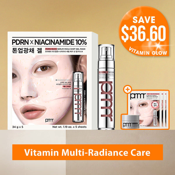 [Vitamin Multi-Radiance Care] PDRN‑Niacinamide 10 Toning Glow Serum 30g, Mega Shot Gel Mask Set (34gx5)