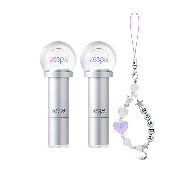 Fansignal Lip Balm aespa 2ea+Beaded Strap