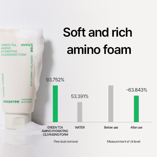 INNISFREE Green tea Amino Hydrating cleansing foam 150G