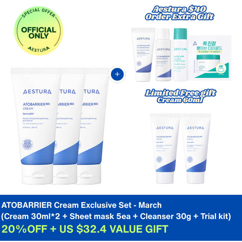 BEST-ATOBARRIER 365 Moisturizer Cream 80ml*3ea