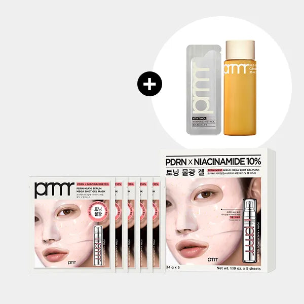Primera PDRN‑Niacinamide 10 Serum Mega Shot Gel Mask Set (34g*5)
