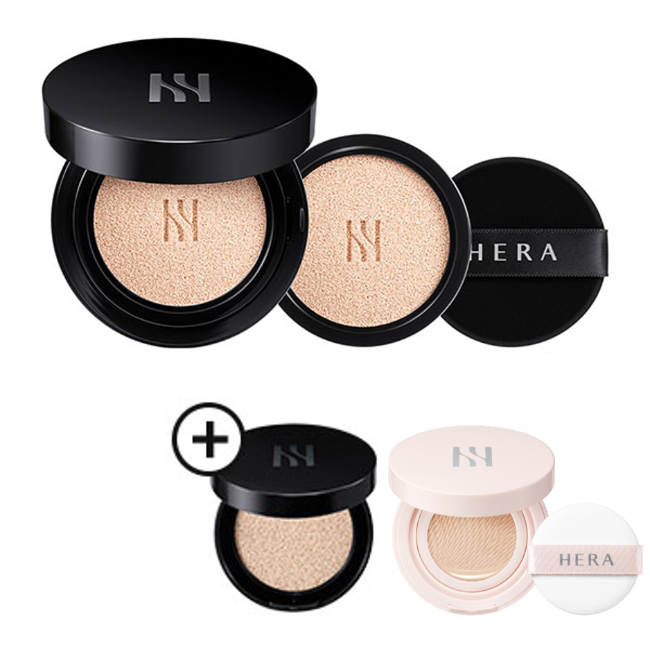 [15gX2 Duo set(Cushion+Refill)] HERA Black Cushion Foundation