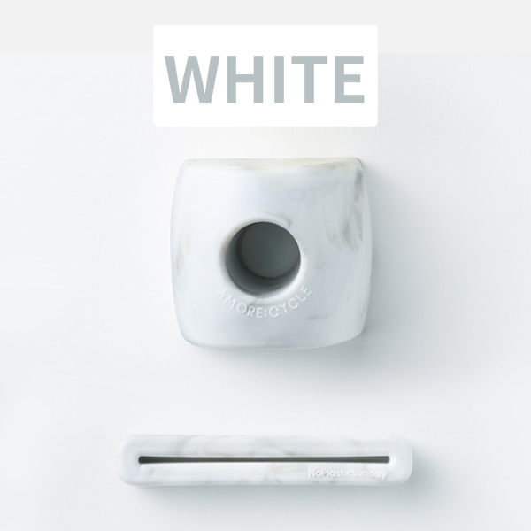 [Free Gift/Customs Value=$1] [White] Eco Kit - Recycled Dental Set (Toothpaste $0.5, Squeezer $0.5)