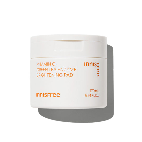 INNISFREE Vitamin C Green Tea Enzyme Brightening Pad (60Pads) + Serum 30ml Set