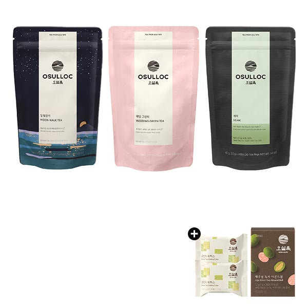 [OSULLOC Best Tea Bundle] OSULLOC Moon Walk, Wedding Green Tea, Sejak (60ea)