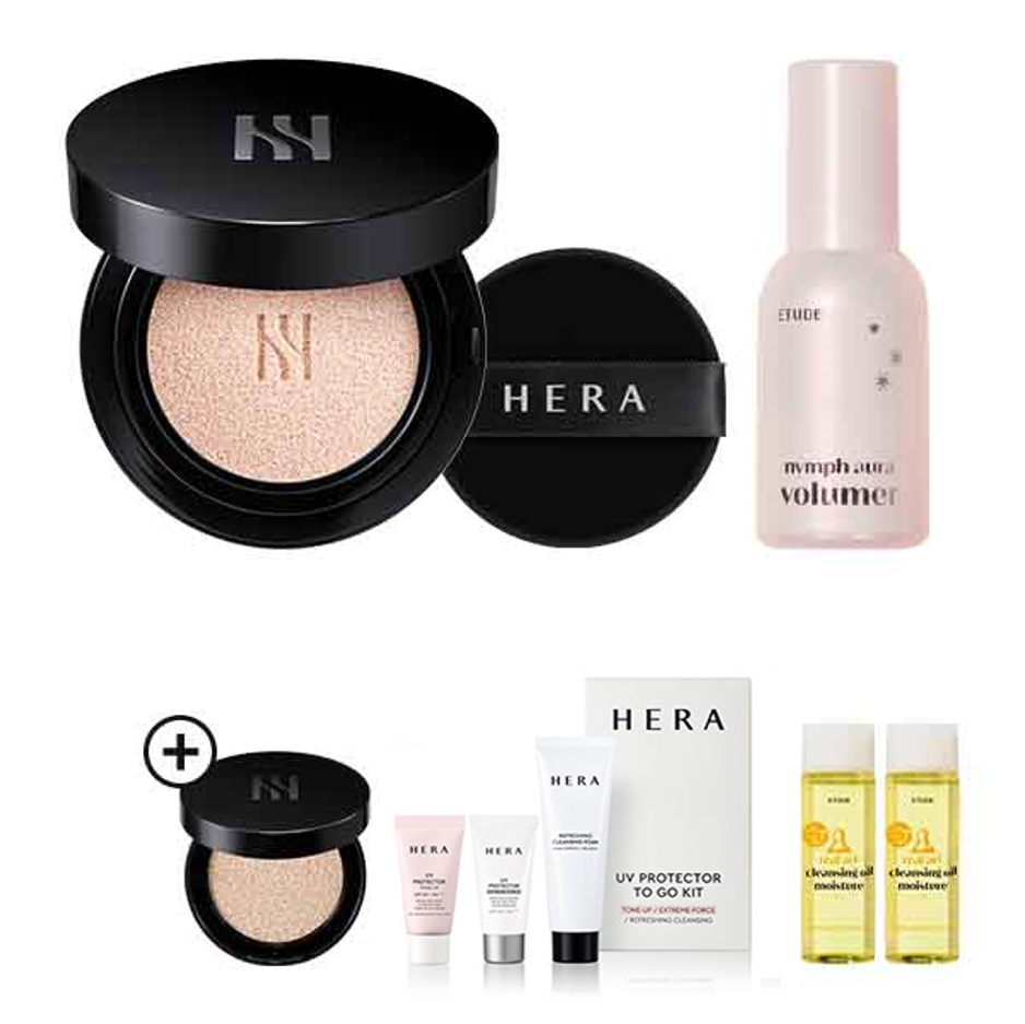 [B.cipe] HERA Black Cushion Foundation + Etude Nymph Aura Volumer 24g