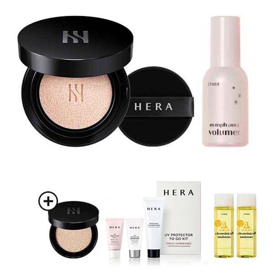 [B.cipe] HERA Black Cushion Foundation 15g + Etude Nymph Aura Volumer 24g