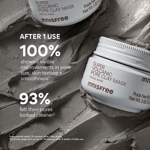 INNISFREE Super Volcanic Pore Clay Mask 80g – Deep Cleanse & Clear Face Pores