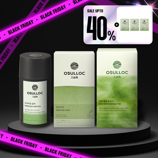 Osulloc Matcah Mania Bundle(Matcha Powder+Milk Tea 10 sticks+Matcha sticks)