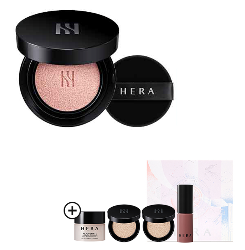 [Toneup Sun Cushion][15gX1(Cushion)] HERA Black Cushion Foundation 00P1  BEIGE PINK