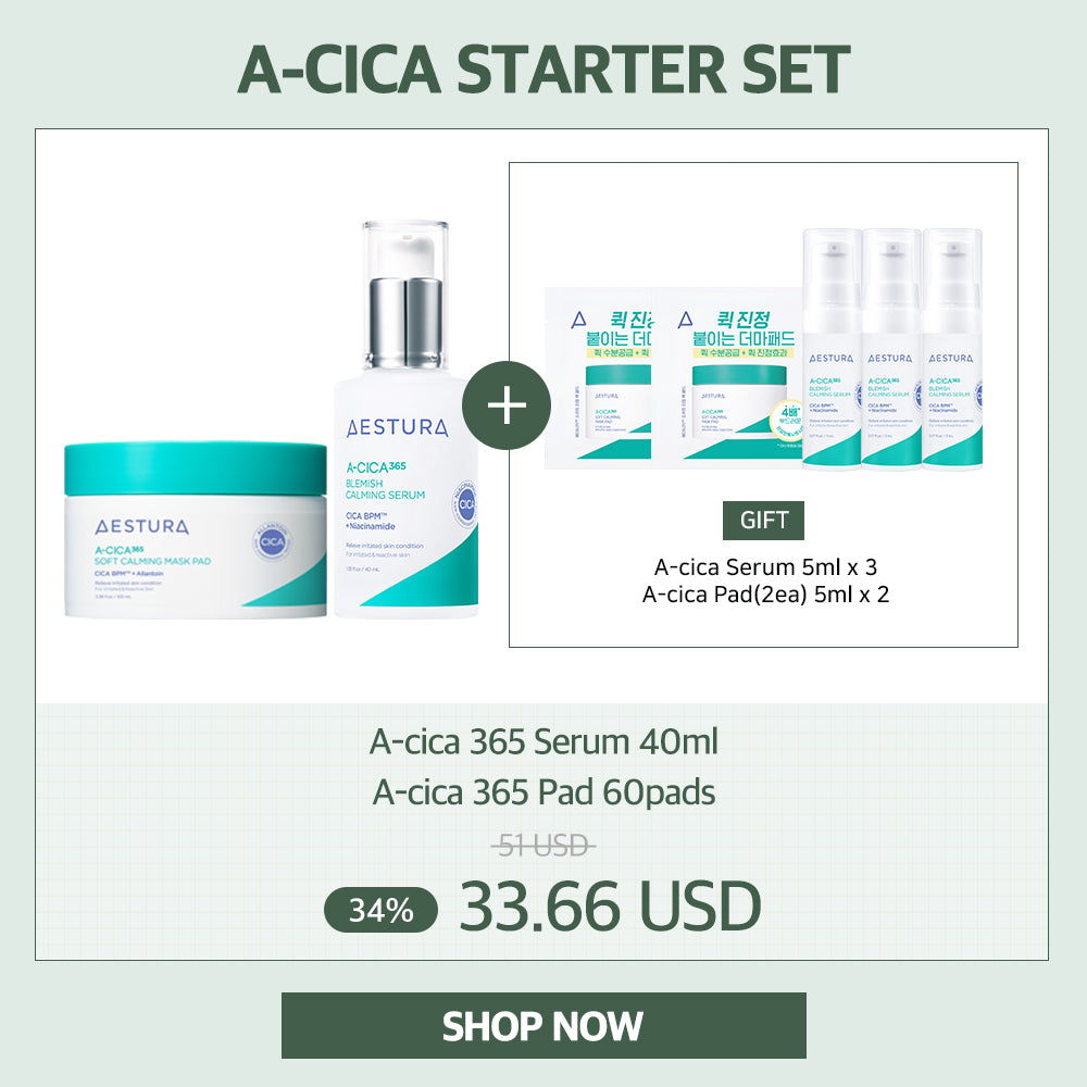 [GYUJIN OPTION 1]  A-Cica 365 Serum 40ml+Pad 60pads Starter Set