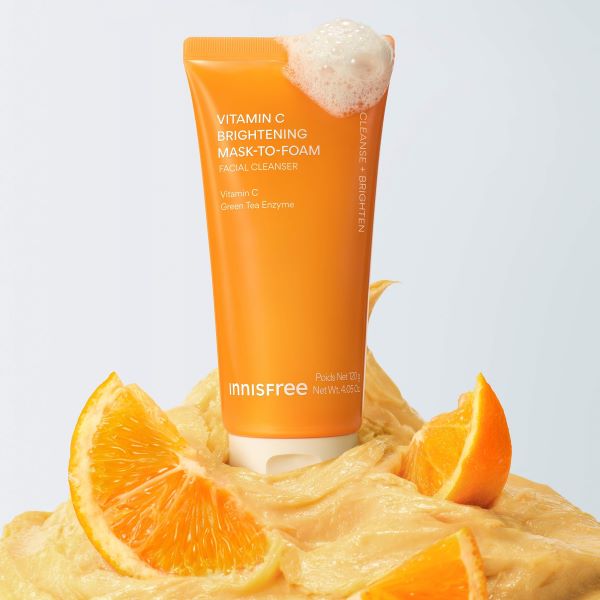 INNISFREE Vitamin C Brightening Mask-to-foam Cleanser 120ml
