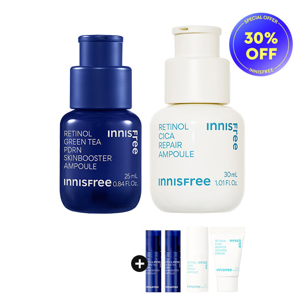 [SET] INNISFREE Retinol Green Tea PDRN Ampoule  + Retinol Cica Repair Ampoule