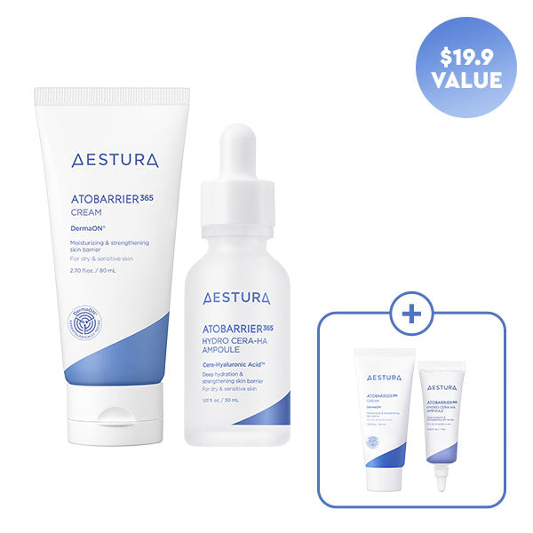 【新商品】AESTURA アトバリア365 クリーム 80ml &amp; ハイドロセラHA アンプル 30ml