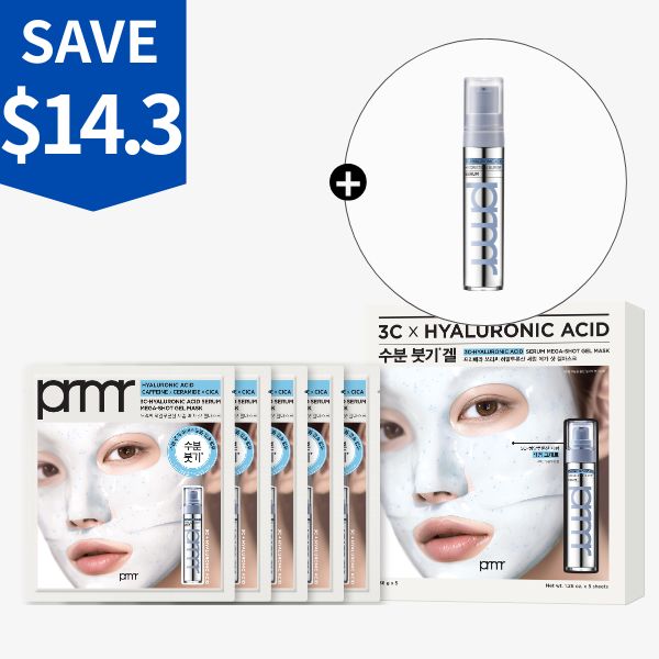 PRMR 3C-HYALURONIC ACID SERUM MEGA-SHOT GEL MASK 36g*5