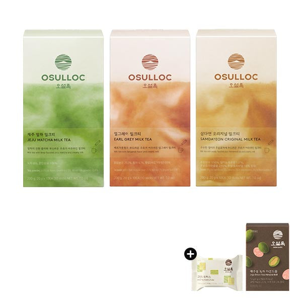 [Milk Tea Bundle] OSULLOC Samdayeon, Matcha, Earl Grey Milk Tea (30ea)