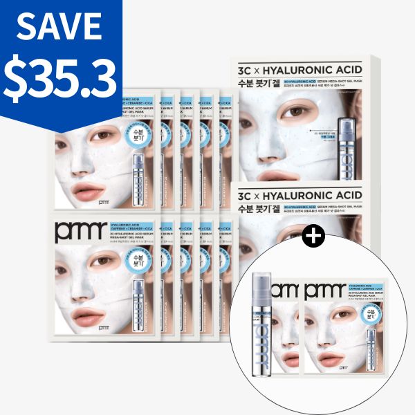 PRMR 3C-HYALURONIC ACID SERUM MEGA-SHOT GEL MASK 36g*10