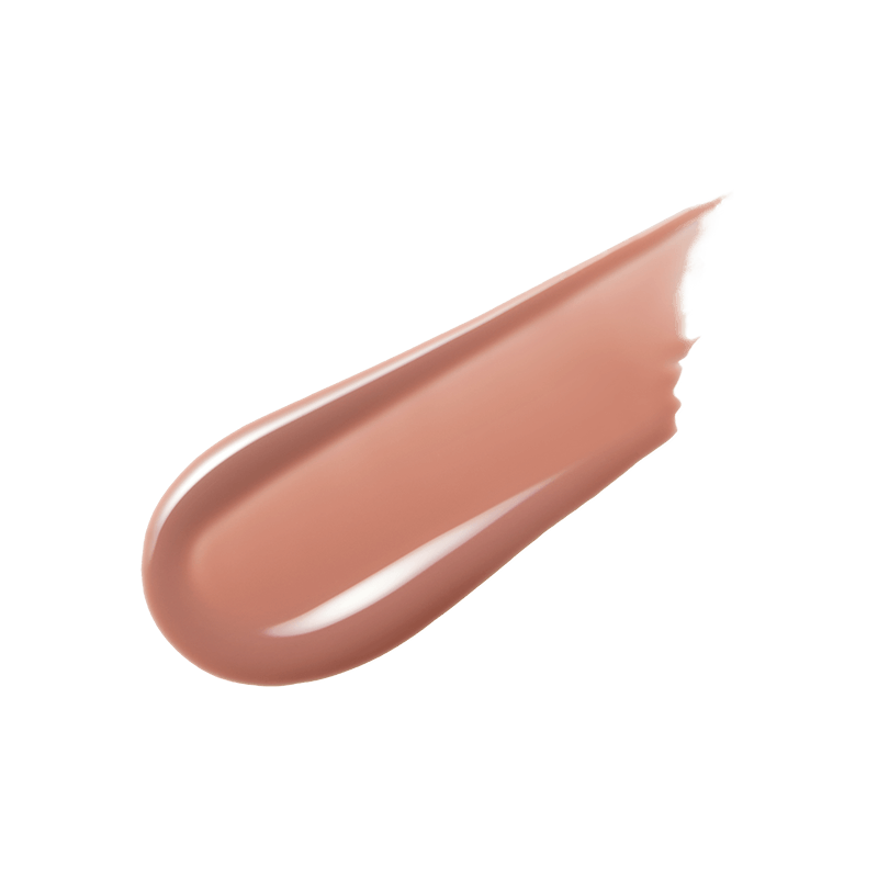 Swatch of [Felix] HERA Sensual Nude Gloss showing a sheer, glossy finish for volumizing lip look.