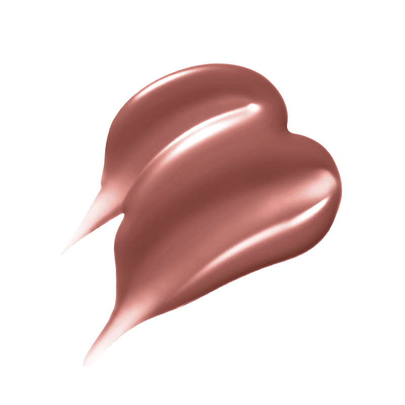 Swatch of [Felix] HERA Sensual Nude Gloss showcasing its glossy finish and sheer, volumizing color.