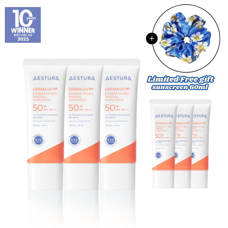 Triple-AESTURA Derma UV365 Barrier Hydro Mineral Sunscreen 40ml 3ea