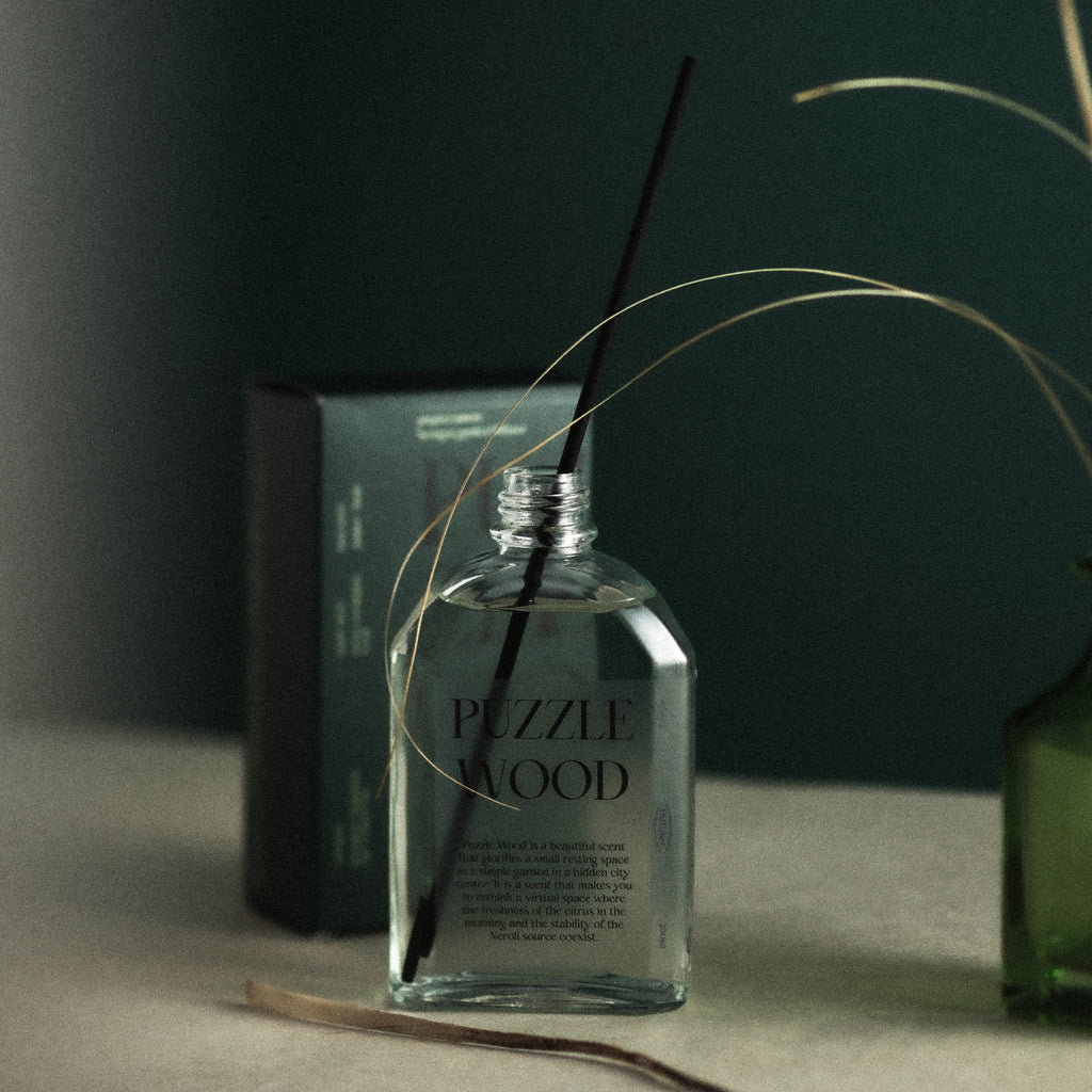 PUZZLE WOOD Vegan Diffuser(including exclusive black lead stick ...