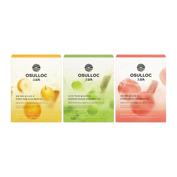 [Cold Brew Bundle] OSULLOC Sunset Peach, Honey Pear, Muscat Cold Brew Tea (60ea)