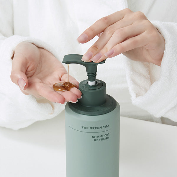 【頭皮ケアセット】アモス ザ・グリーンティーシャンプー 500g、モイスチャライジングパック 250ml 