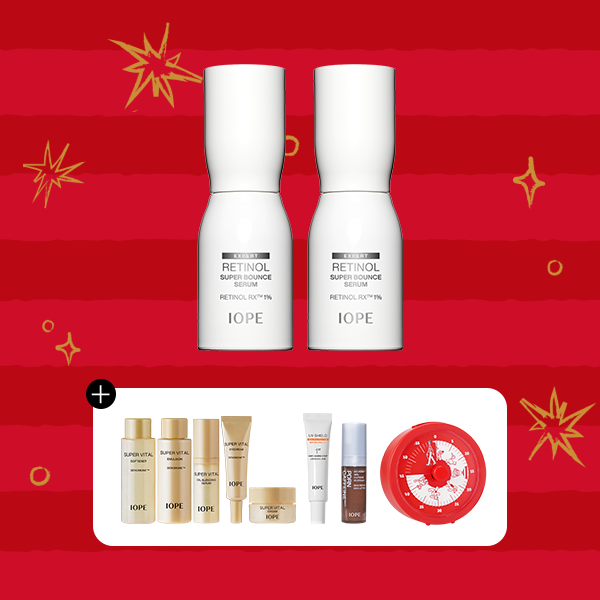[Best Seller + Free Timer] IOPE Retinol Super Bounce Serum RX™ 1% 30ml double set