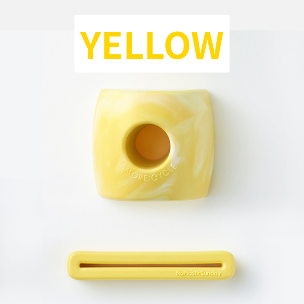 [Free Gift/Customs Value=$1] [Yellow] Eco Kit - Recycled Dental Set (Toothpaste $0.5, Squeezer $0.5)