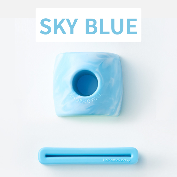 [Free Gift/Customs Value=$1] [Sky Blue] Eco Kit - Recycled Dental Set (Toothpaste $0.5, Squeezer $0.5)