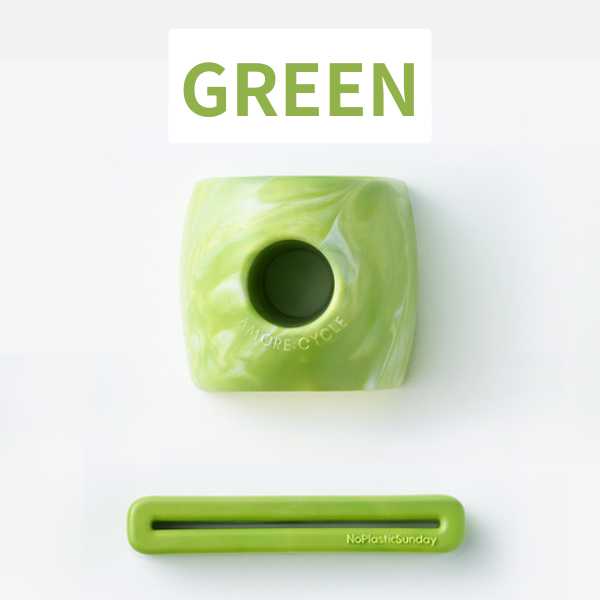 [Free Gift/Customs Value=$1] [Green] Eco Kit - Recycled Dental Set (Toothpaste $0.5, Squeezer $0.5)