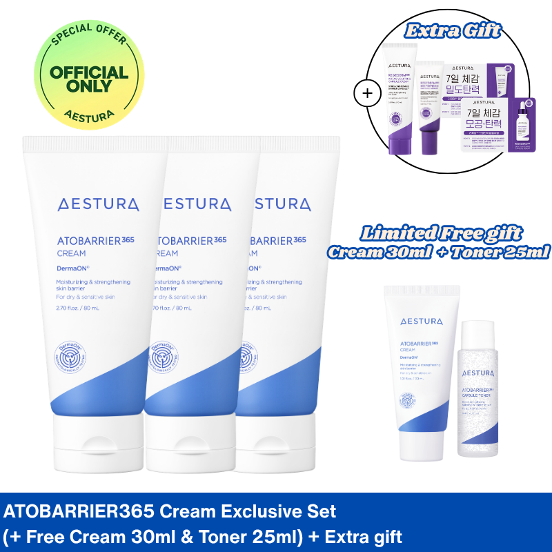 AESTURA Atobarrier365 Cream 80ml*3ea + free gifts