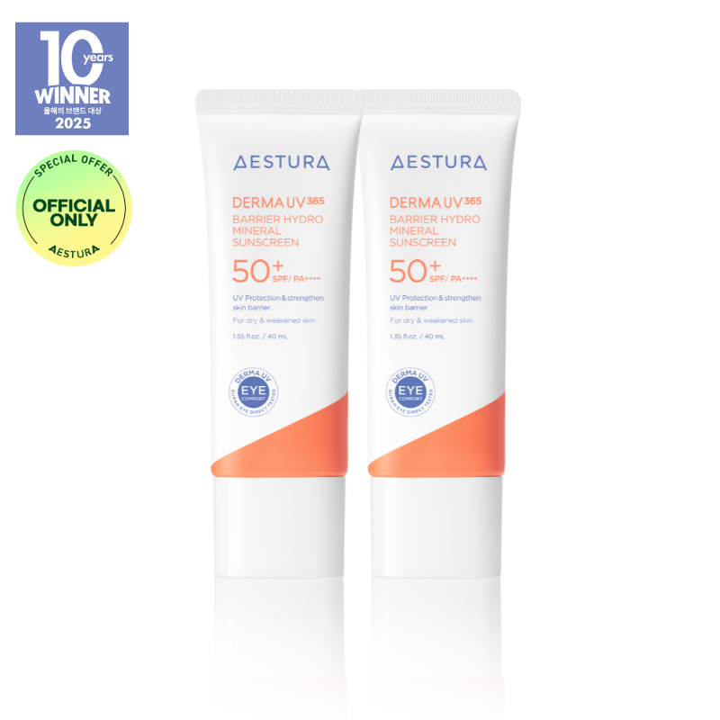 AESTURA ダーマ365ミネラル日焼け止め 40ml デュオ