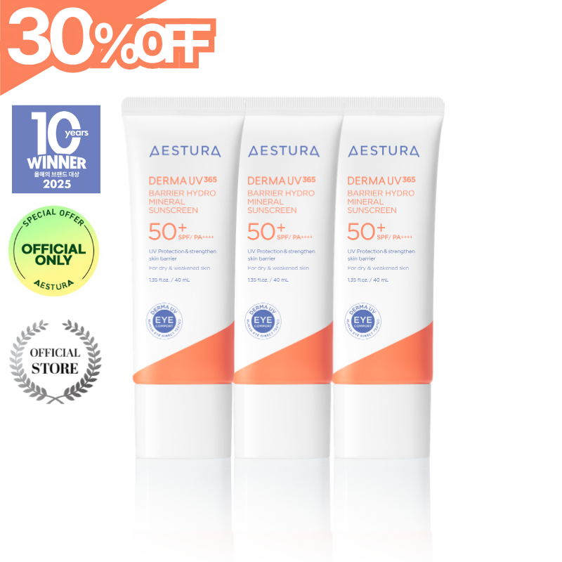 AESTURA Derma UV365 Barrier Hydro Mineral Sunscreen 40ml*3ea