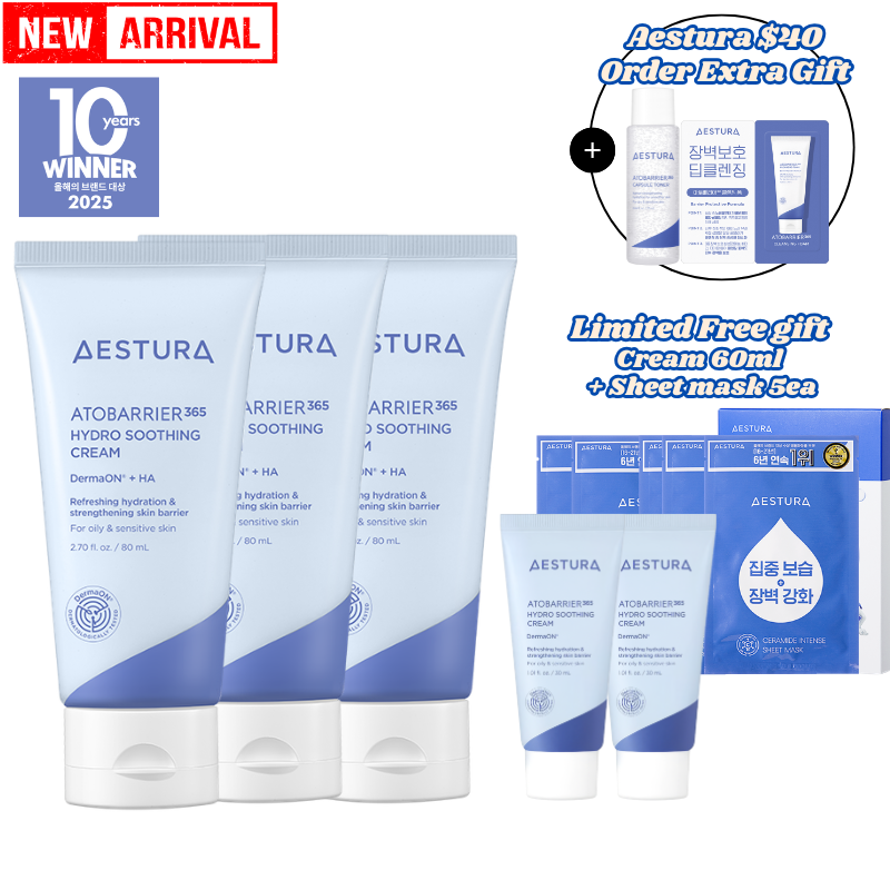 AESTURA アトバリア365 ハイドロ スージングクリーム 80ml * 3個