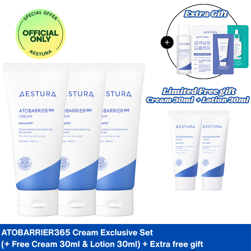 AESTURA Atobarrier365 Cream 80ml*3ea + free gifts