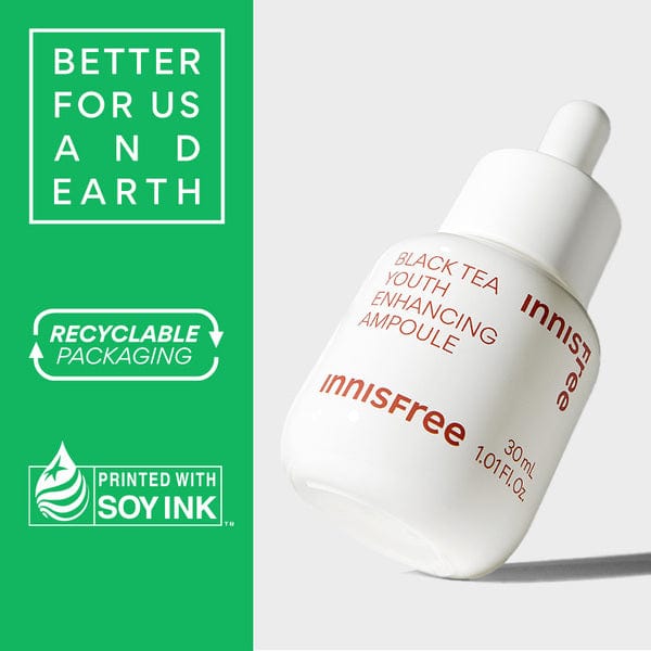 INNISFREE ブラックティーユースエンハンシングアンプル 30ML 【送料無料注文金額 : 合計 $25(≒¥3,700) 以上】