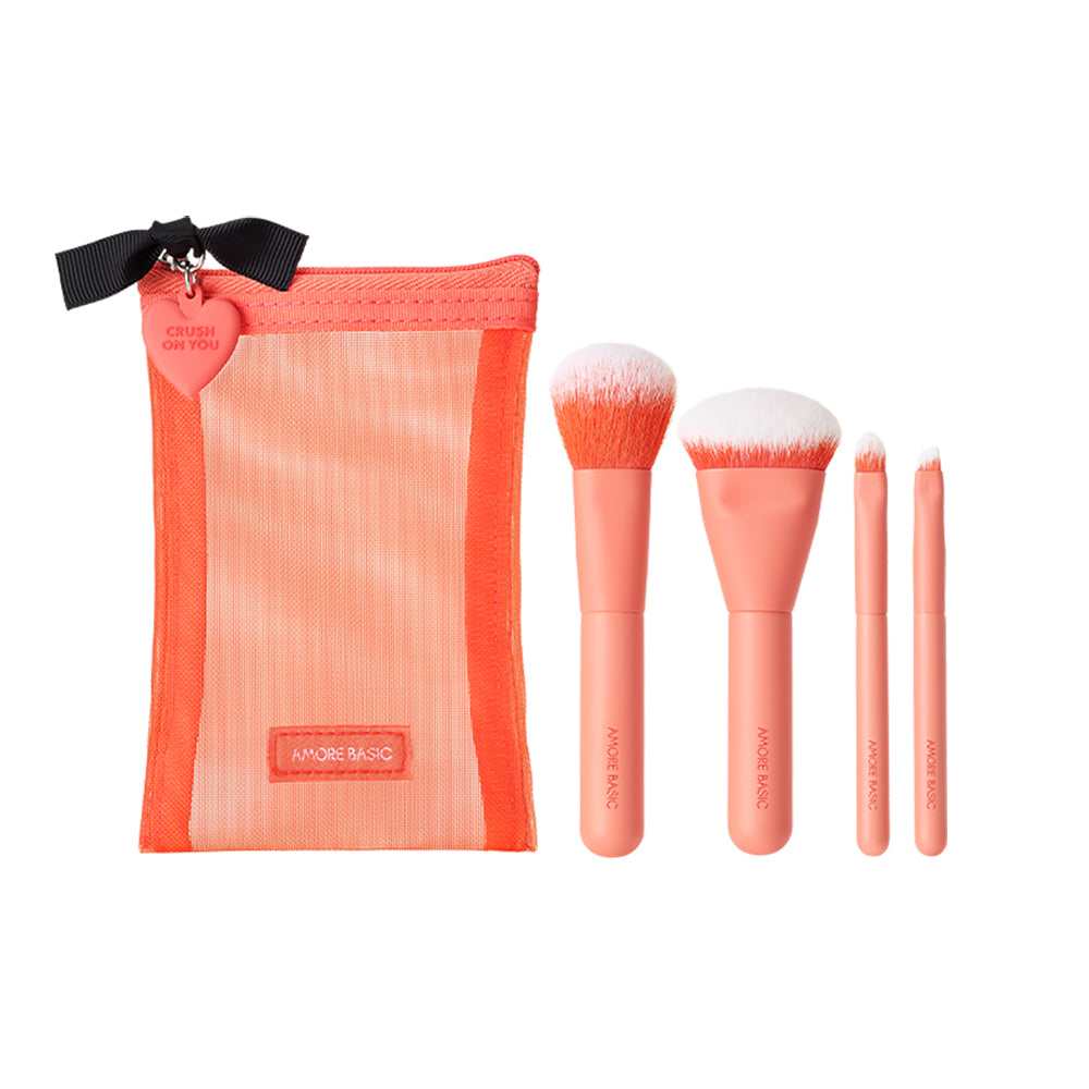 AMORE BASIC Crush on You Mini Brush Kit (Pouch + 4 Brushes)