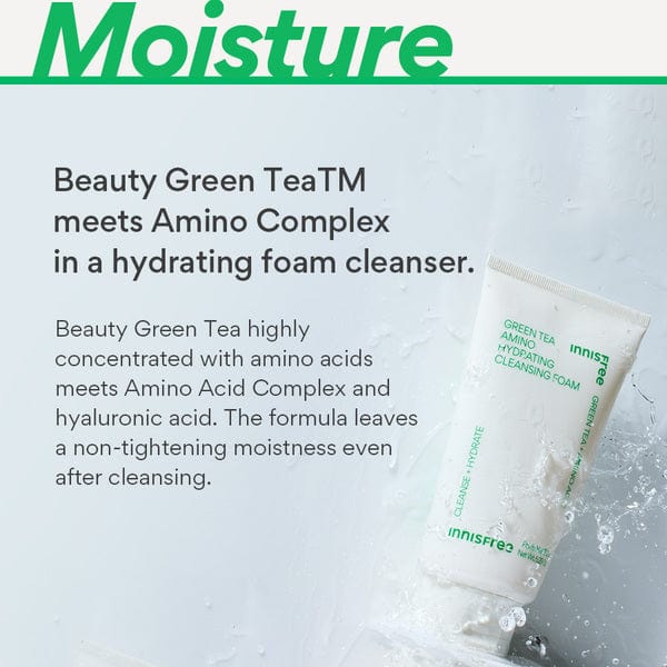 Innisfree Green tea Amino Hydrating cleansing foam 150g