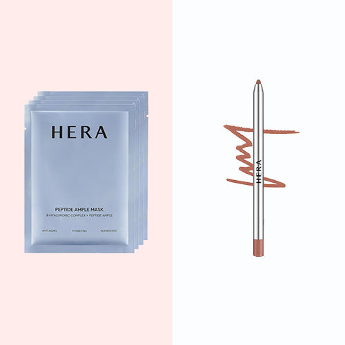 [ギフト](HERA 100ドル以上のご注文) HERA ペプチド アンプル マスク*4枚+リップ コンシーラー 0.4g #NUDIST