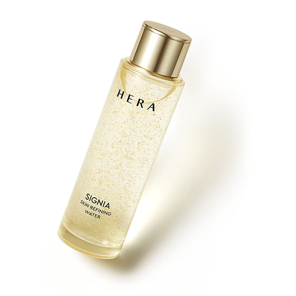 HERA Signia Refinning Water 180ml bottle for smoothing skin and enhancing complexion.