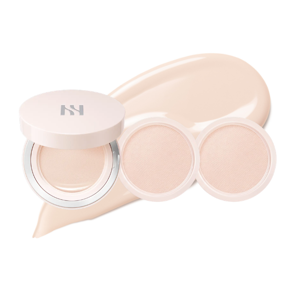 [Deluxe Cushion Set]HERA Reflection Skin Glow Cushion Foundation 15gx3 (Cushion+Refill*2+puff*2+Uv Protector Tone-Up Peach 15ml*2)
