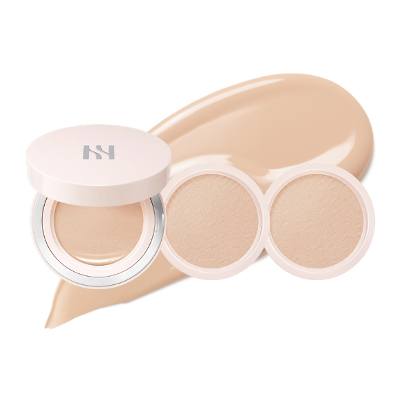 [Deluxe Cushion Set]HERA Reflection Skin Glow Cushion Foundation 15gx3 (Cushion+Refill*2+puff*2+Uv Protector Tone-Up Peach 15ml*2)