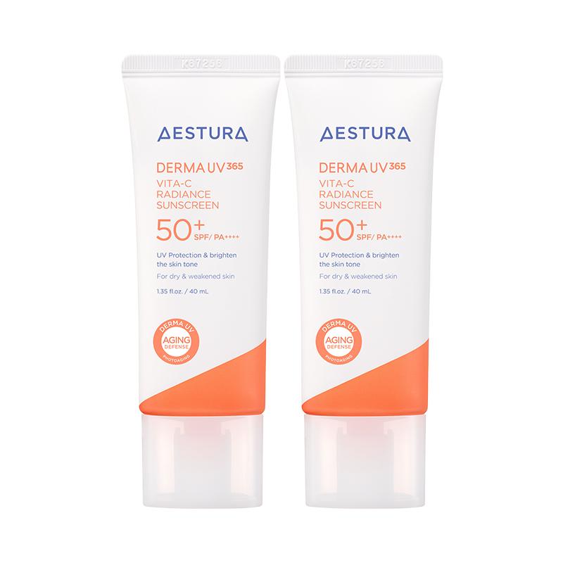 [DUO] AESTURA Derma UV365 VITA-C Radiance Sunscreen  40ml *2ea