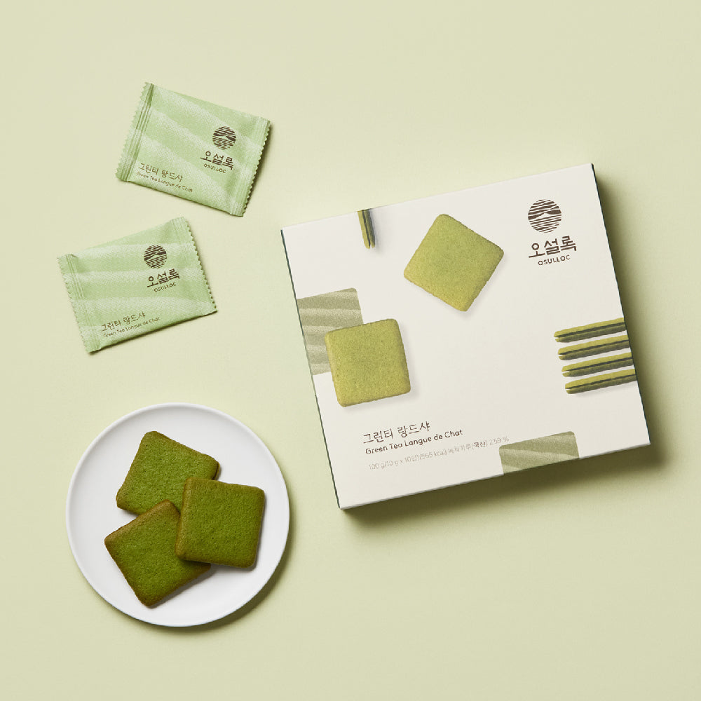 OSULLOC Green Tea Langue De Chat (10 count)