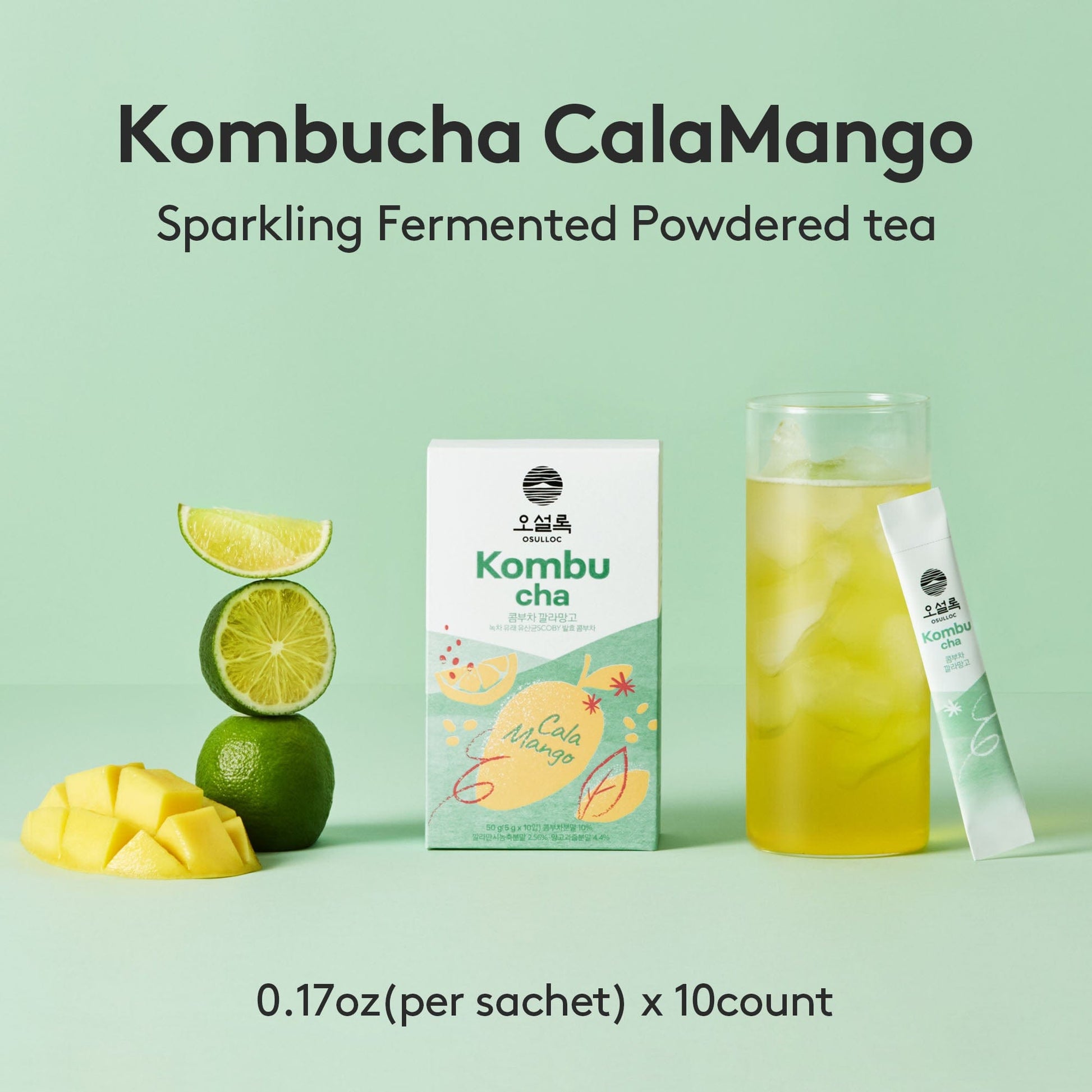 オスロック コンブチャ カラマンゴ (10 スティック、1.76 オンス)