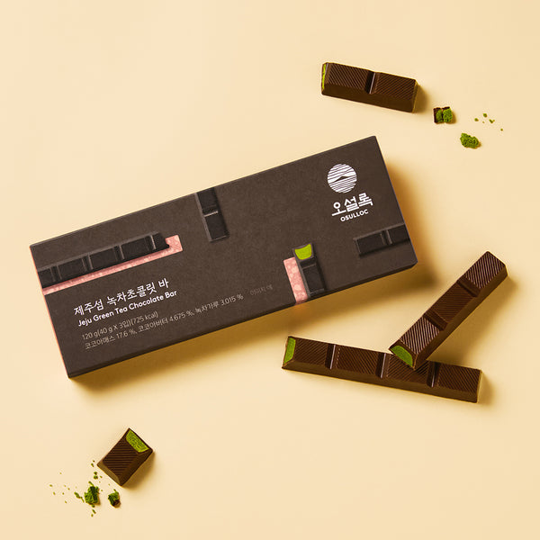 OSULLOC Jeju Green Tea Chocolate Bar 3 bars (120g /40g each)