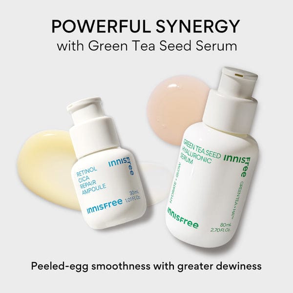 INNISFREE Retinol Cica Repair Ampoule 30ML + Vitamin C Green Tea Enzyme Brightening Serum 30ML